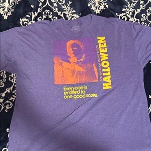 Halloween Graphic Tee - Purple Vintage Style Men’s Shirt